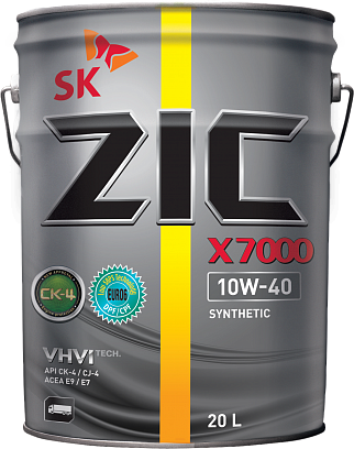 Олива ZIC X7000 10W-40 CK-4/CJ-4 EURO6 20л
