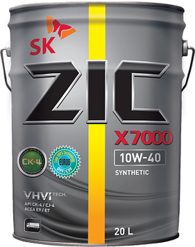 Олива ZIC X7000 10W-40 CK-4/CJ-4 EURO6 20л 191113 фото