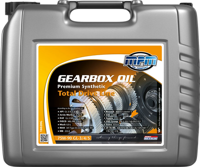 Олива MPM Gearbox Oil 75W-90 GL - 3/4/5 Premium Synthetic TDL 20л 18020G фото