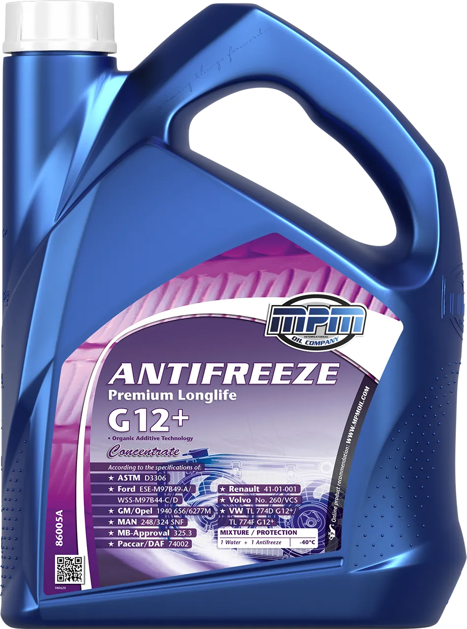 Охолоджуюча рідина MPM Antifreeze Prem.Longlife G12+Concentrate 5л