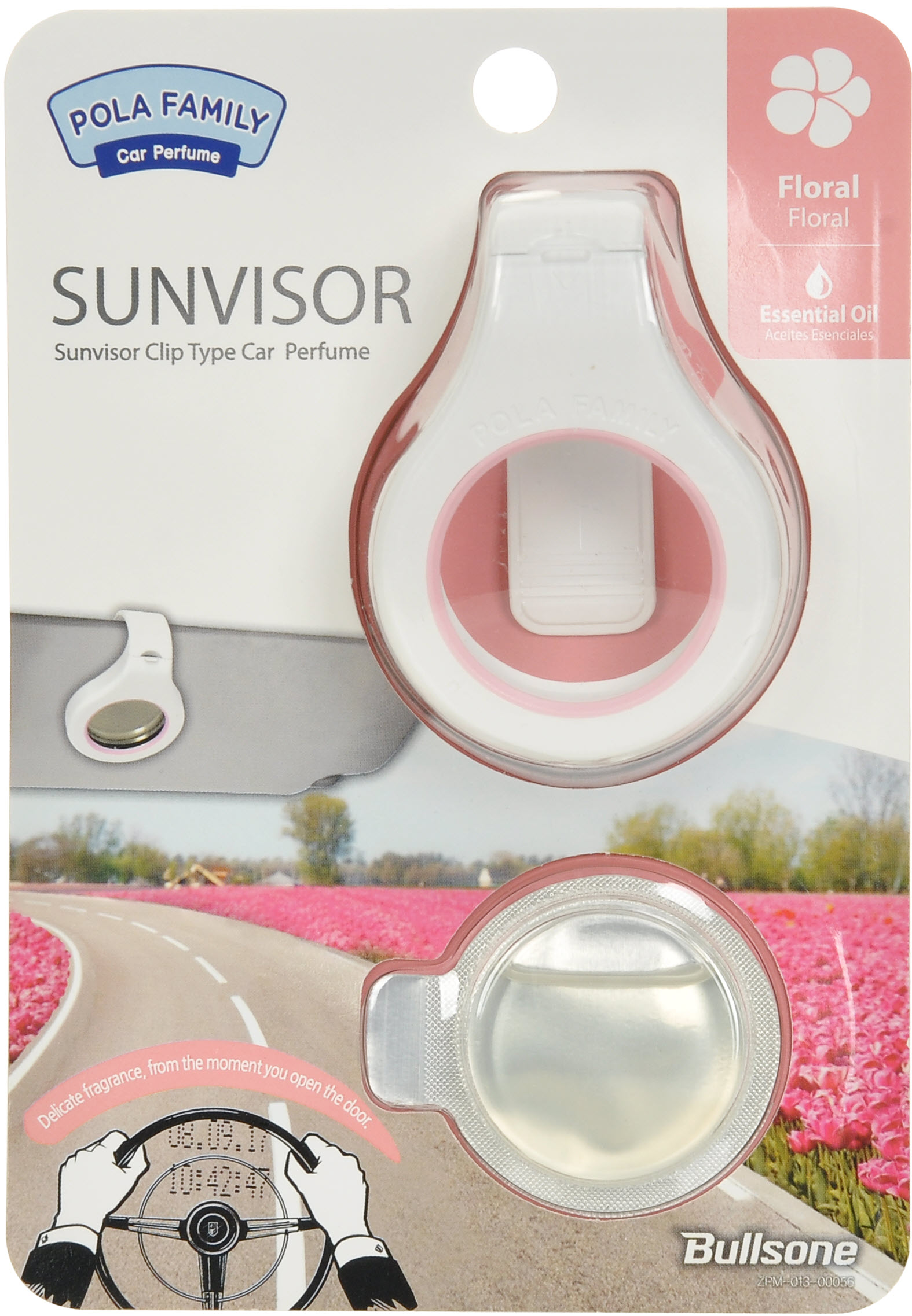Освіжувач повітря з кріпленням на козирьок Bullsone POLA FAMILY SUNVISOR FLORAL_4мл