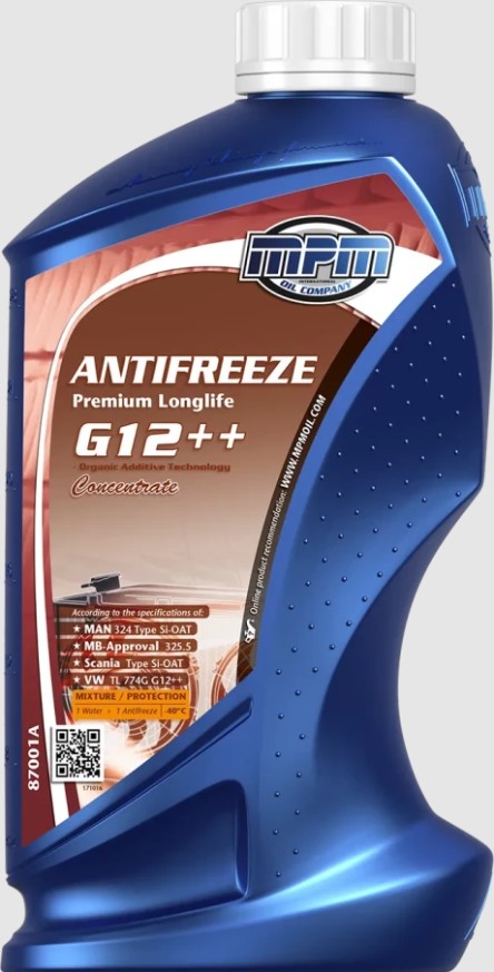 Охолоджуюча рідина MPM Antifreeze Prem.Longlife G12++Concentrate 1л