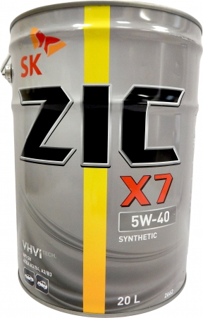 Олива ZIC X7 5W-40 20л