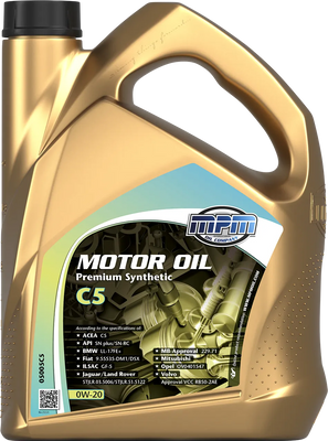 Олива MPM Motor Oil 0W-20 Premium Synthetic C5 5л. 05005C5 фото
