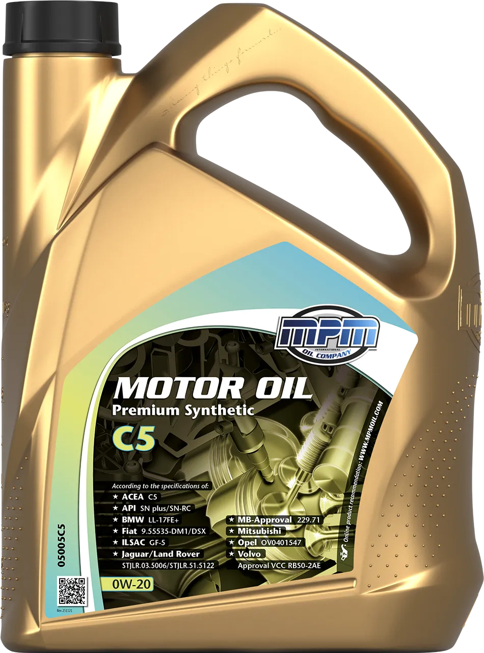 Олива MPM Motor Oil 0W-20 Premium Synthetic C5 5л.