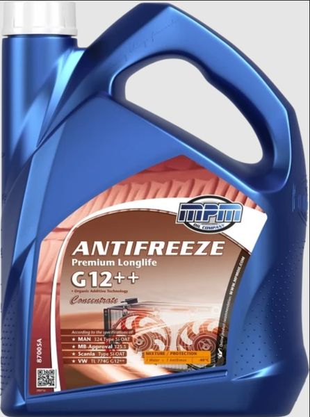 Охолоджуюча рідина MPM Antifreeze Prem.Longlife G12++Concentrate 5л. 87005A фото