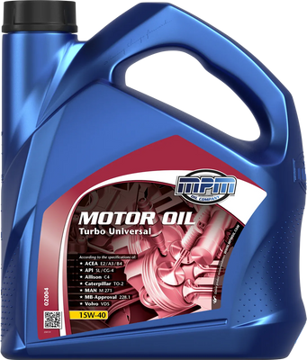 Олива MPM Motoroil 15W-40 Turbo Universal 4л 02004 фото