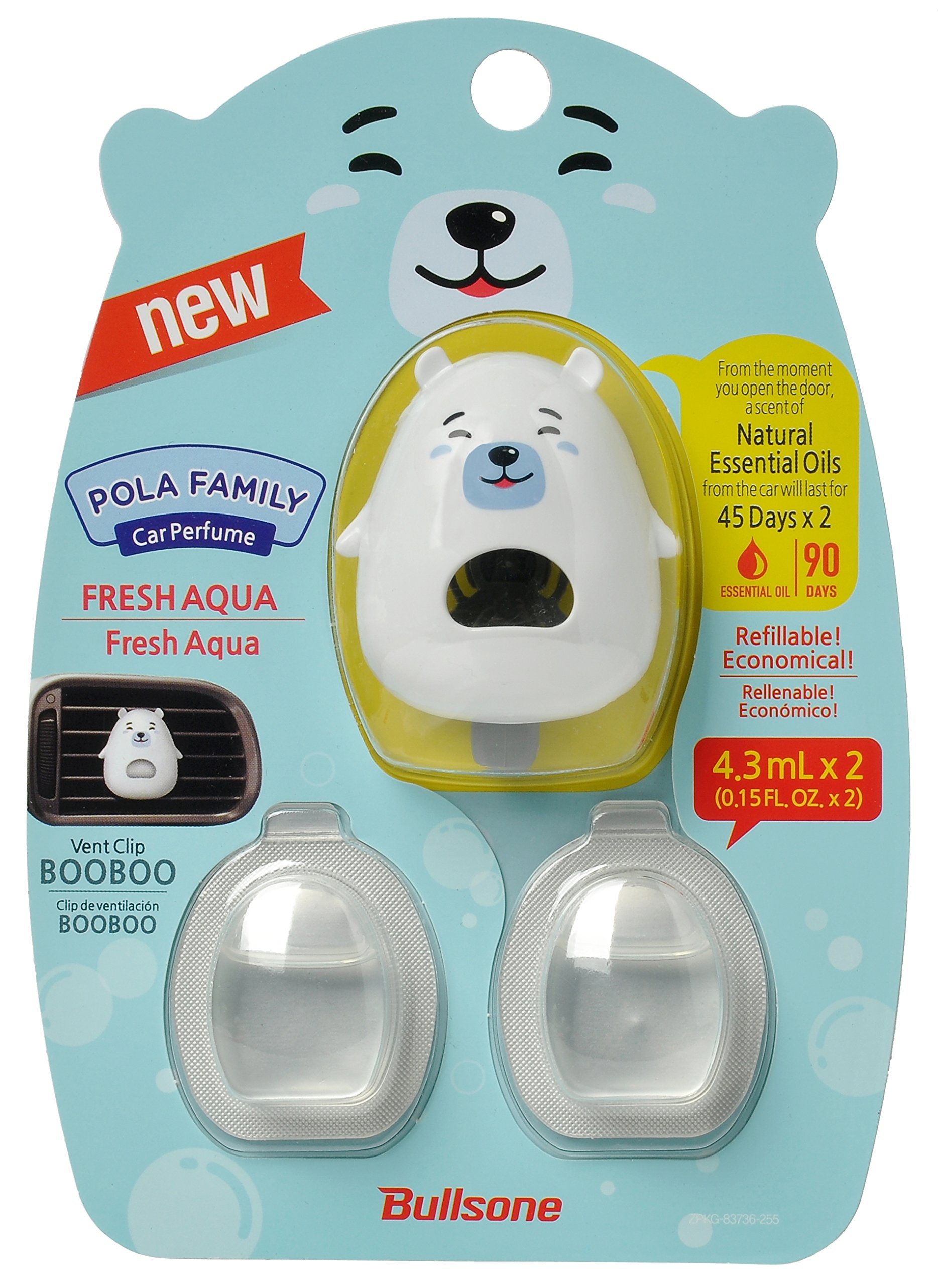 Освіжувач повітря POLA FAMILY VENT CLIP BOOBOO AQUA 4.3ml (0.15oz) +1 Extra
