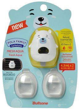 Освіжувач повітря POLA FAMILY VENT CLIP BOOBOO AQUA 4.3ml (0.15oz) +1 Extra ACR-242-00022 фото