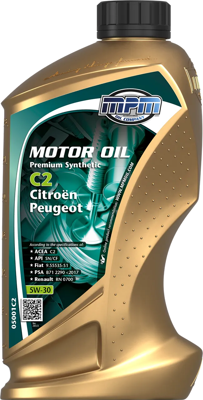 Олива MPM 5W-30 Prem.Synth.C2 Citroën/ Peugeot 1л.