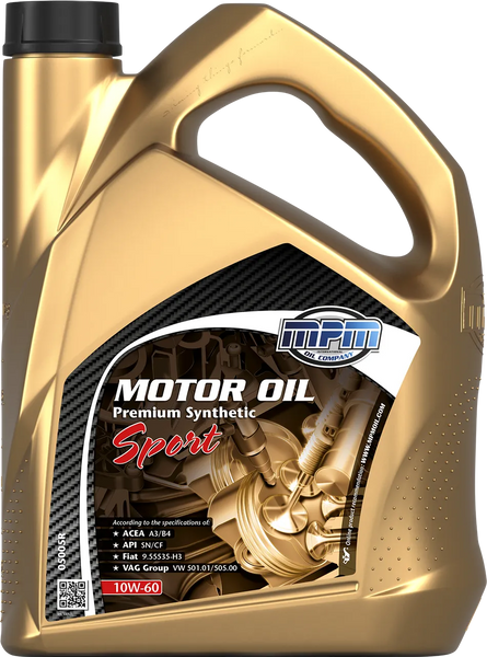 Олива MPM Motor Oil 10W-60 Prem.Synth.Sport 5л. 05005R фото