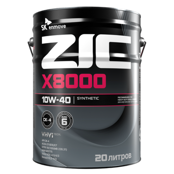 Олива ZIC X8000 10W-40 CK-4/CJ-4 20л 192132 фото