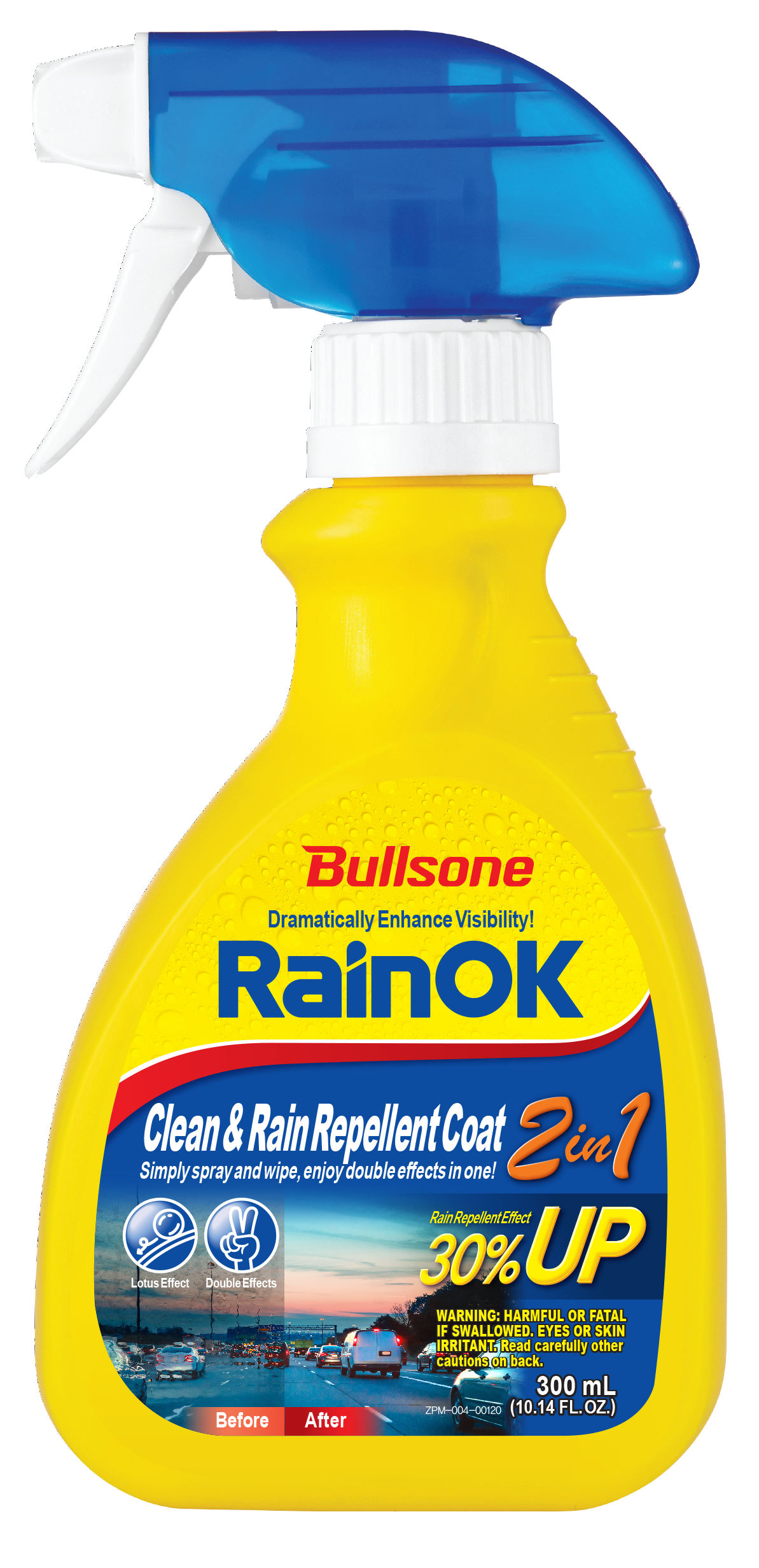 Антидощ (Ver 2020) RainOK CLEAN & RAIN REPELLENT 2 IN 1 300ml(10.141oz)