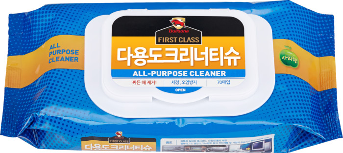 Універсальні очищаючі серветки Bullsone FIRSTCLASS MULTI PURPOSE CLEANER WIPES 70 шт