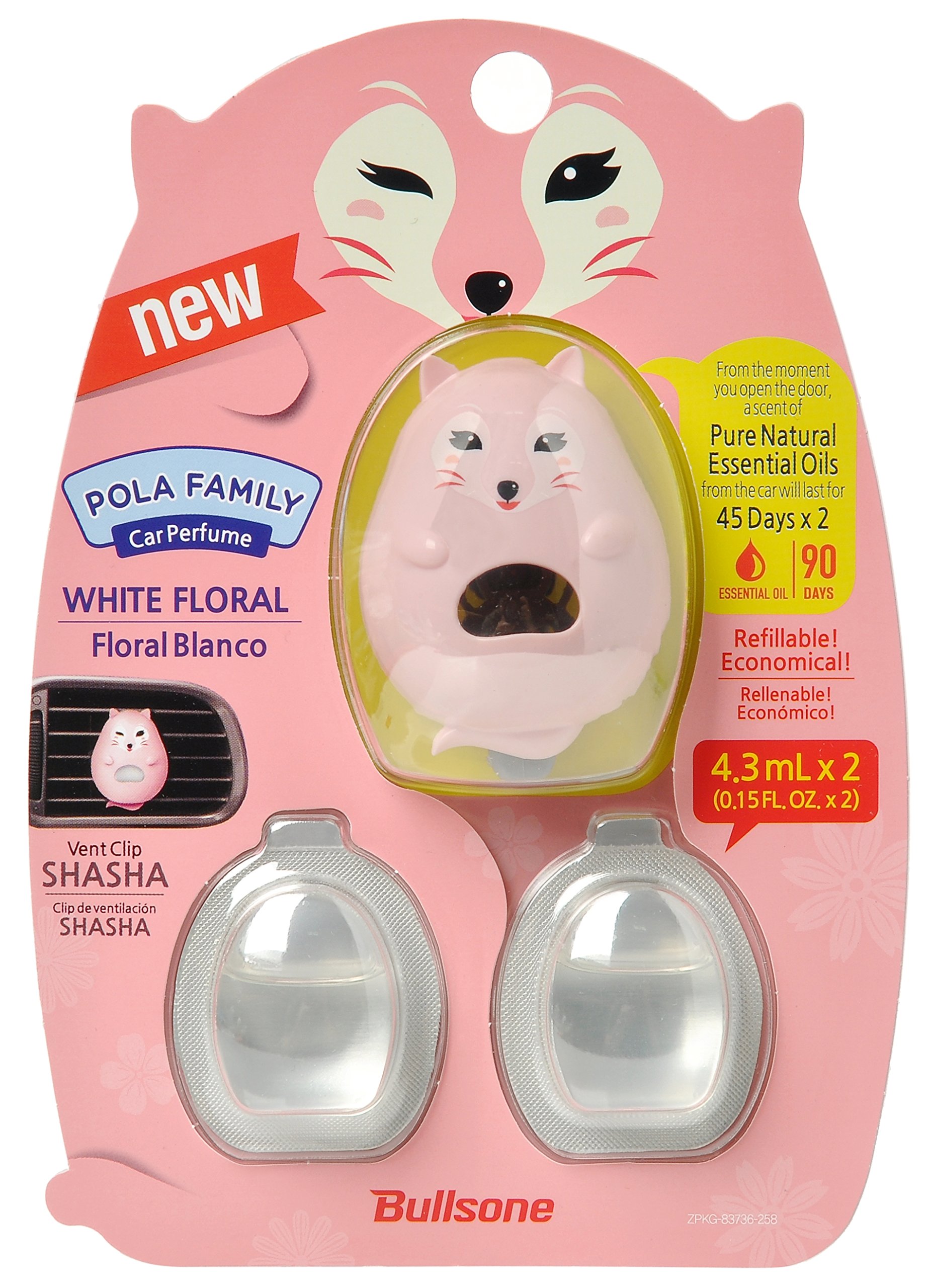 Освіжувач повітря POLA FAMILY VENT CLIP SHASHA FLORAL 4.3 ml (0.15oz) +1 Extra
