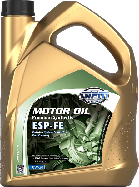 Олива MPM Motor Oil 0W-20 Premium Synthetic ESP-FE 5 л 05005ESP-FE фото