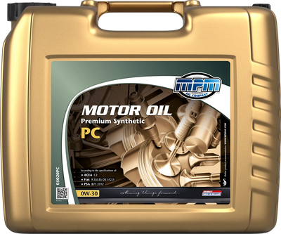 Олива MPM Motor Oil 0W-30 Premium Synthetic 20л 05020PC фото